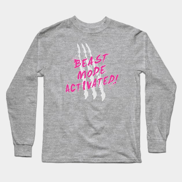 Beast Mode Activated Long Sleeve T-Shirt by AmanSingh